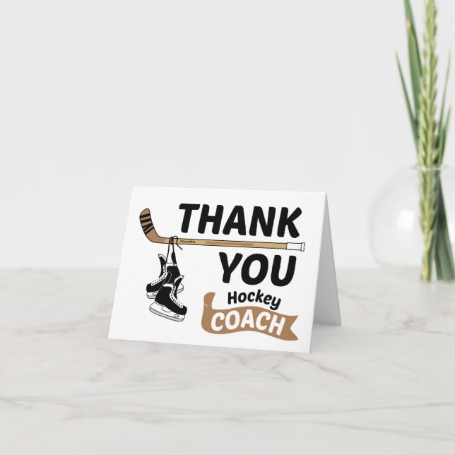 Hockey Merci entraîneur patins et bâton (Devant)