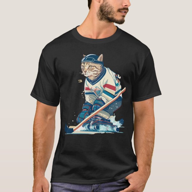 Hockey mit "Cats on Ice" T-Shirt (Vorderseite)