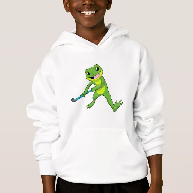 Hockey mit Hockey-Schläger Hoodie (Vorderseite)
