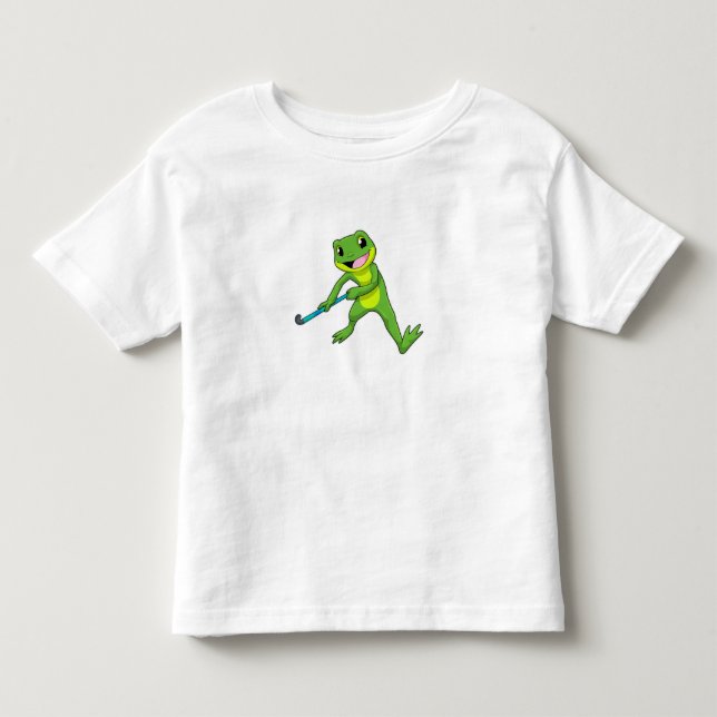 Hockey mit Hockey-Schläger Kleinkind T-shirt (Vorderseite)