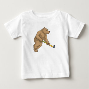 Hockey mit Hockeyschläger Baby T-shirt
