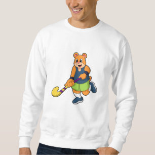 Hockey mit Hockeyschläger Sweatshirt