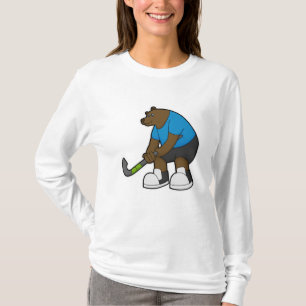 Hockey mit Hockeystick T-Shirt