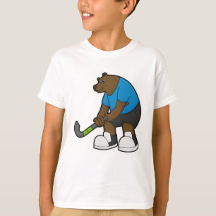 Hockey mit Hockeystick T-Shirt