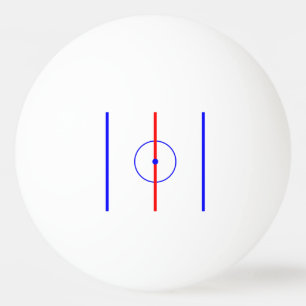 Hockey-Mitte-Eis u. blaue Linien Tischtennisball