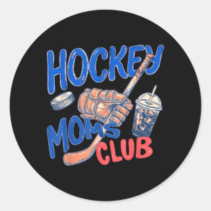 Hockey Moms Club Muttertag Game Day Hockey Runder Aufkleber