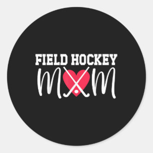 Hockey-Mutter eines Feldhockeyspielers Mutter Runder Aufkleber