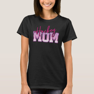 Hockey Mutter Lila rosa Leopard Printwerbung für M T-Shirt