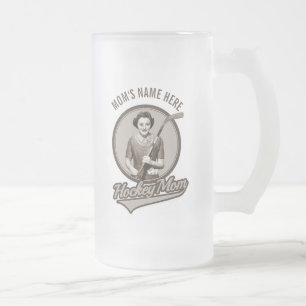 Hockey-Mutter-Mokkatasse gefrosteter Bierkrug Mattglas Bierglas