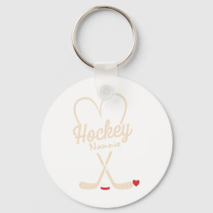 Hockey Nannie Herz Hockey Spieler Schlüsselanhänger