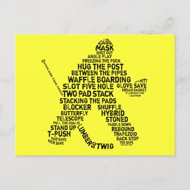 Hockey Netminder Postkarten (Vorderseite)