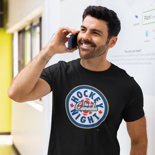 Hockey Night in Canada Fine Jersey T-Shirt (Person wearing t-shirt)