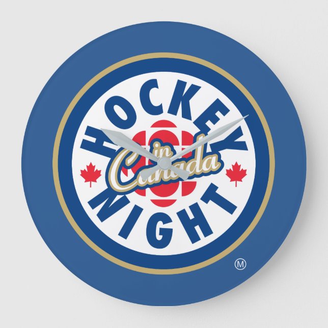 Hockey Night in Canada Logo Clock Große Wanduhr (Vorderseite)