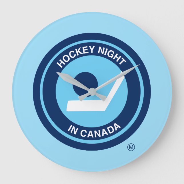 Hockey Night in Kanada Retro-Logouhr Große Wanduhr (Vorderseite)