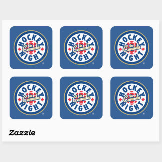Hockey Night - Logo in Kanada Quadratischer Aufkleber