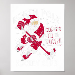 Hockey Nordpol kommt zu Weihnachten in die Stadt Poster