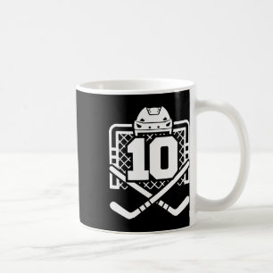 Hockey Nummer 10 Trikot Lustiger Hockeyspieler Spi Kaffeetasse