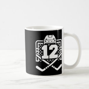 Hockey Nummer 12 Trikot Lustiger Hockeyspieler Spi Kaffeetasse