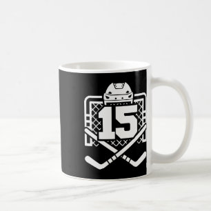 Hockey Nummer 15 Trikot Lustiger Hockeyspieler Spi Kaffeetasse