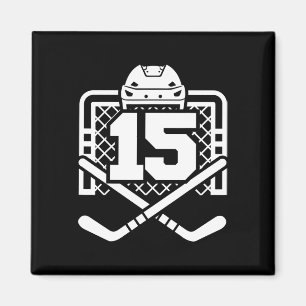 Hockey Nummer 15 Trikot Lustiger Hockeyspieler Spi Magnet