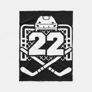Hockey Nummer 22 Trikot Lustiger Hockeyspieler Spi Fleecedecke