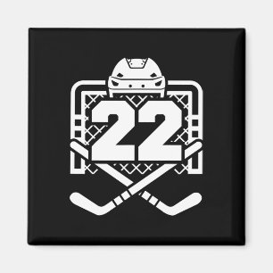 Hockey Nummer 22 Trikot Lustiger Hockeyspieler Spi Magnet