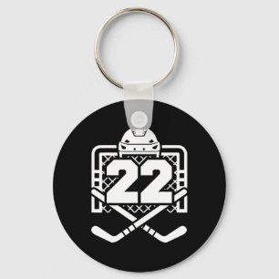 Hockey Nummer 22 Trikot Lustiger Hockeyspieler Spi Schlüsselanhänger