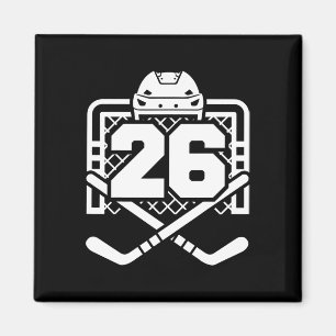 Hockey Nummer 26 Trikot Lustiger Hockeyspieler Spi Magnet