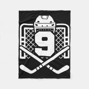 Hockey Nummer 9 Trikot Lustiger Hockeyspieler Spie Fleecedecke