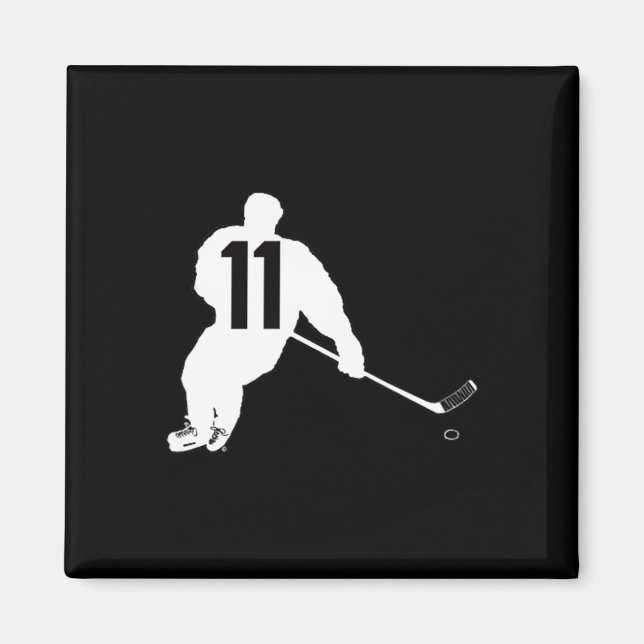 Hockey Nummer Elf 11  Magnet (Vorne)
