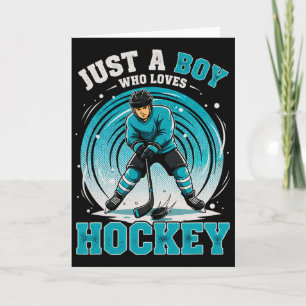 Hockey nur ein Junge, der Hockeyspieler Eishockey  Karte
