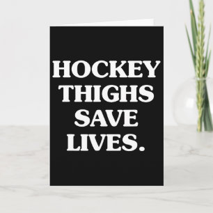 Hockey-Oberschenkel retten Leben Design  Karte