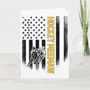 Hockey Oma Amerikanische Flagge Hockey Spielerin  Karte