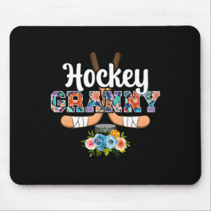 Hockey Oma Blumen Oma eines Hockeyspielers Mousepad