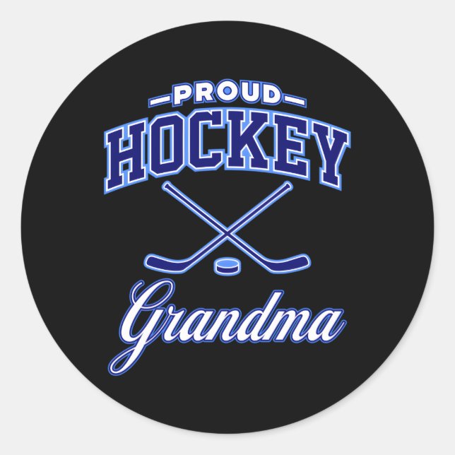 Hockey Oma für Frauen Runder Aufkleber (Vorderseite)