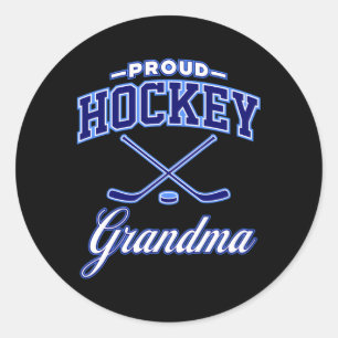 Hockey Oma für Frauen Runder Aufkleber