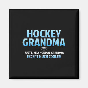 Hockey-Oma Lustige Eishockey-Großmutter Mutter Magnet
