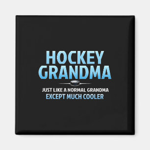 Hockey-Oma Lustige Eishockey-Großmutter Mutter Magnet