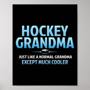 Hockey-Oma Lustige Eishockey-Großmutter Mutter Poster