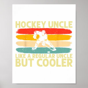 Hockey-Onkel-Design für Eishockeyspieler-Onkel Poster