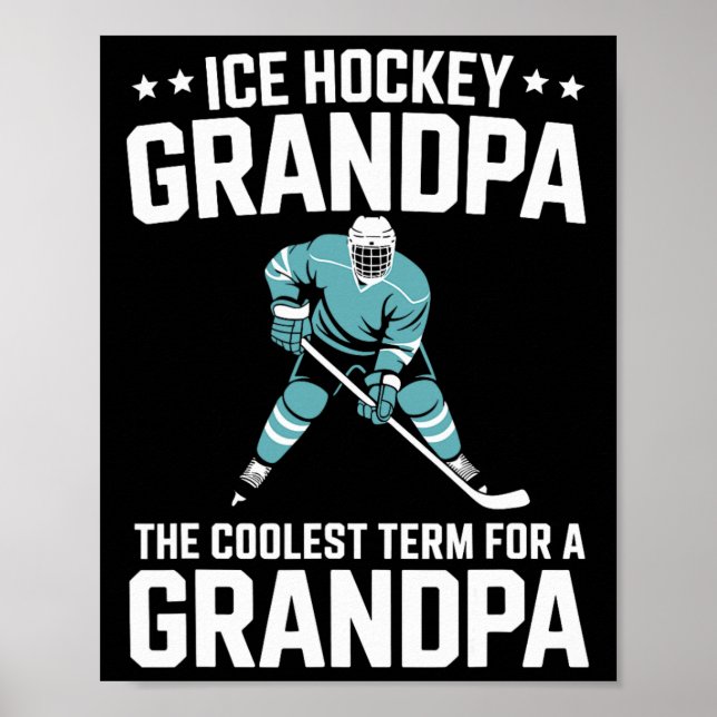 Hockey-Opa der coolste Begriff, Eishockey-Großvate Poster (Vorne)
