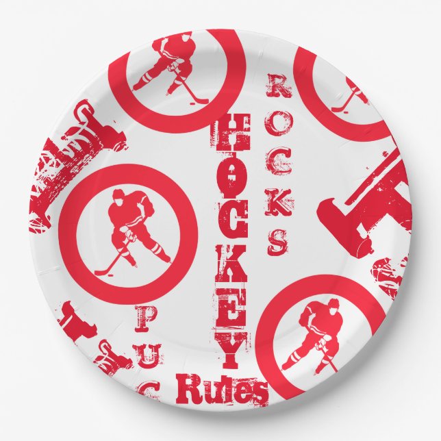 Hockey Pappteller (Vorderseite)