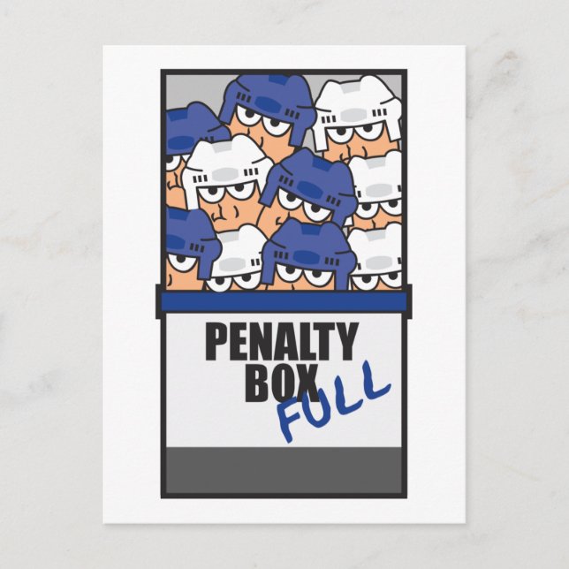 Hockey Penalty Box Full Postkarte (Vorderseite)
