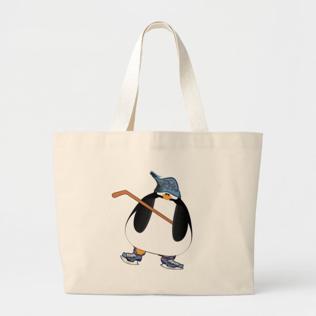 Hockey Penguin Jumbo Stoffbeutel (Vorne)