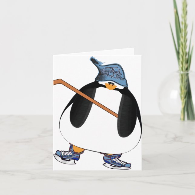 Hockey Penguin Karte (Vorderseite)