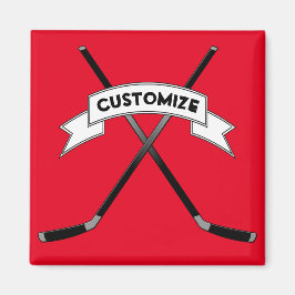 Hockey Player/Fan Benutzerdefinierter Teamname ode Magnet