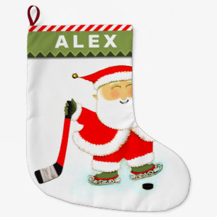 Hockey Player Großer Weihnachtsstrumpf