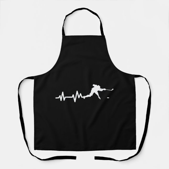 Hockey Player Heartbeat Eishockey Schürze (Vorderseite)