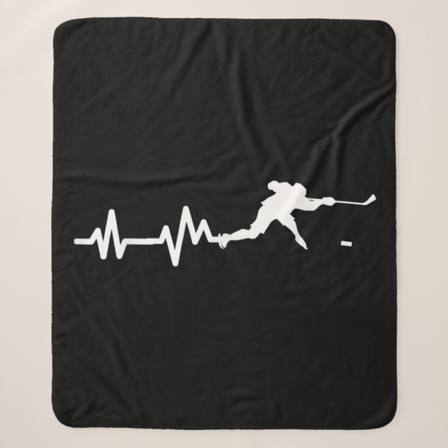 Hockey Player Heartbeat Eishockey Sherpadecke (Vorderseite)