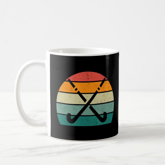 Hockey Player Hockey Puck Field Roller Stick Strik Kaffeetasse (Links)